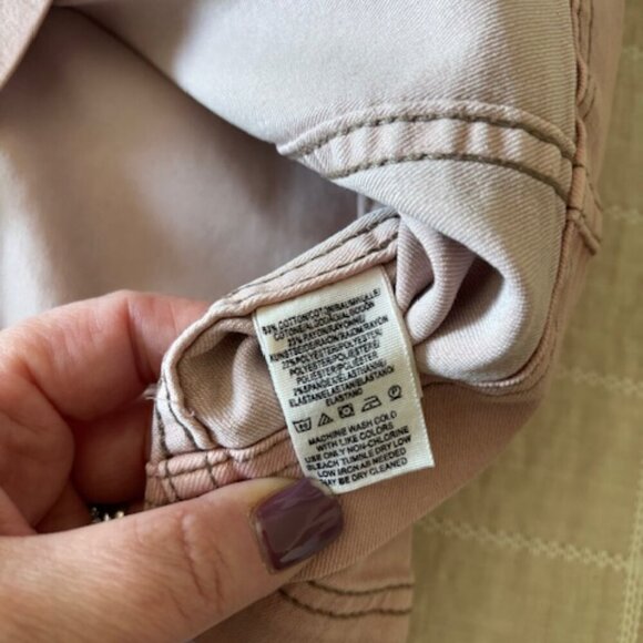 Free People Modern Denim Skirt In Dusty Mauve size 10 - Picture 5 of 5